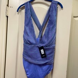 Lavender Shimmery Party Bodysuit